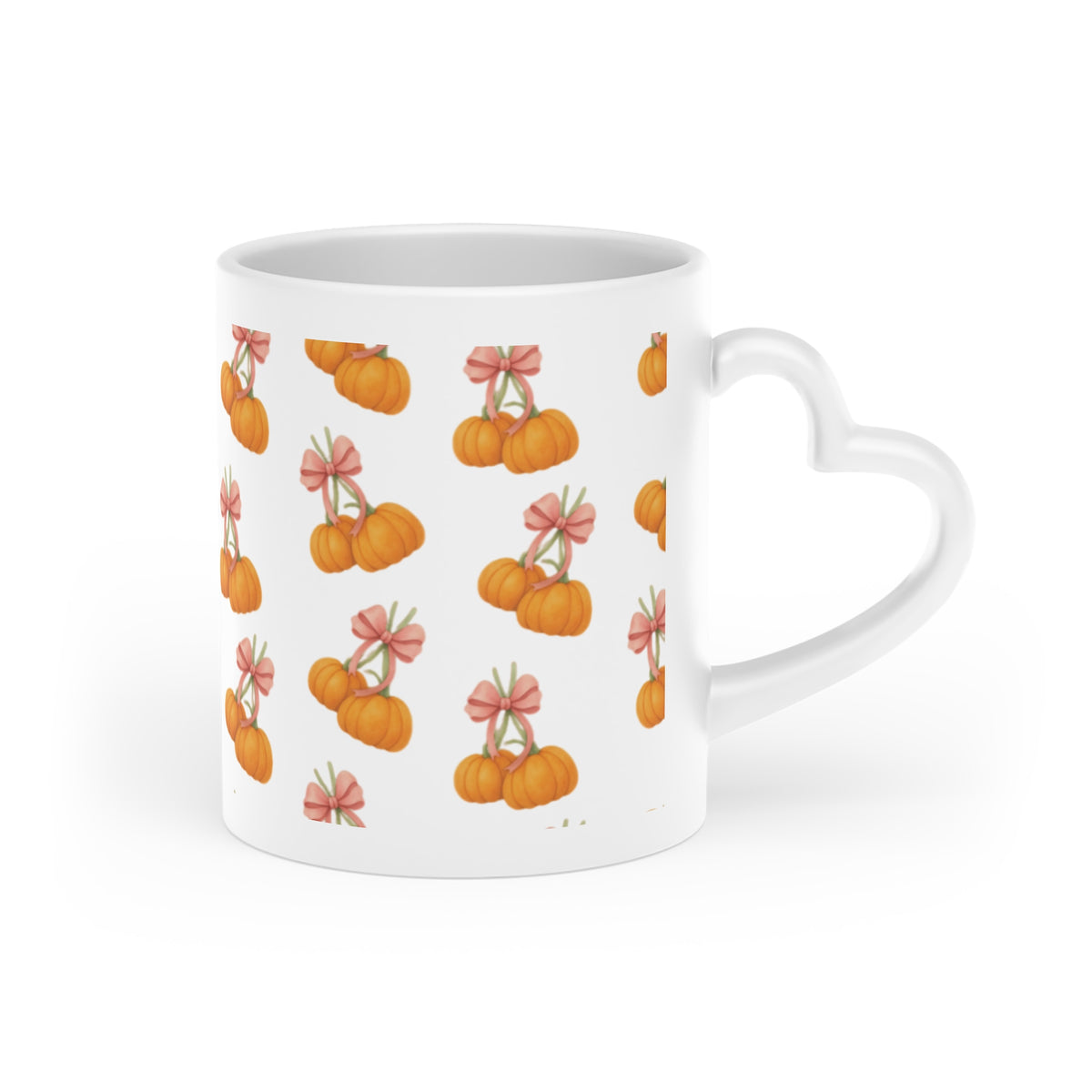 Bow pumpkin mug
