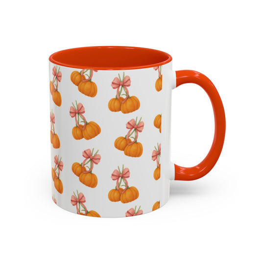 Bow pumpkin mug