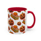 Books and pumpkin mug