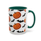 Pumpkin + Bats mug