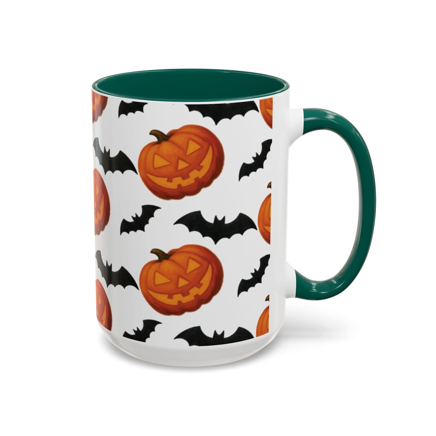 Pumpkin + Bats mug